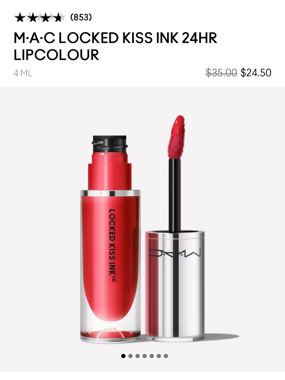 M·A·C LOCKED KISS INK 24HR LIPCOLOUR